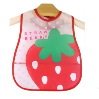 嬰兒半透明EVA口水肩 - 士多啤梨